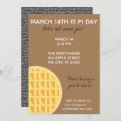 Invitation à la fête de Pi Day avec Chiffres Pi su (Devant / Derrière)