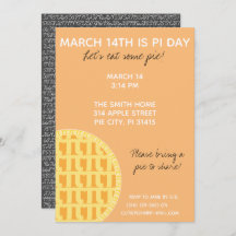 Invitation à la fête de Pi Day avec Chiffres Pi su