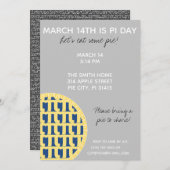 Invitation à la fête de Pi Day avec Chiffres Pi su (Devant / Derrière)