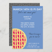 Invitation à la fête de Pi Day avec Chiffres Pi su