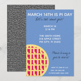 Invitation à la fête de Pi Day avec Chiffres Pi su