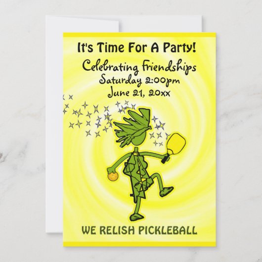 Invitation à la fête de Picklball Relish (Devant)