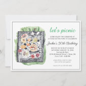 Invitation à la fête de pique-nique d'été à l'aqua (Devant)