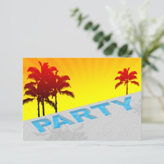 invitation à la fête de piscine (Debout devant)