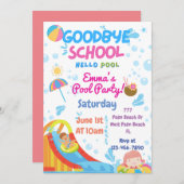 Invitation à la fête de piscine de fin d'année sco (Devant / Derrière)