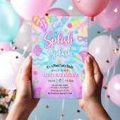 Invitation à la Fête de Piscine Néon, Éclat Tropic