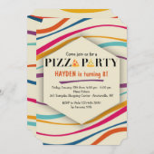 Invitation à la fête de Pizza (Devant / Derrière)