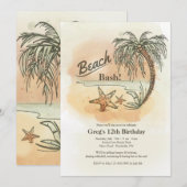 Invitation à la fête de plage (Devant / Derrière)