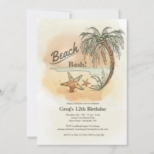 Invitation à la fête de plage