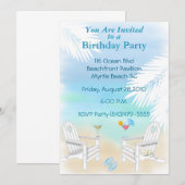 Invitation à la fête de plage (Devant / Derrière)