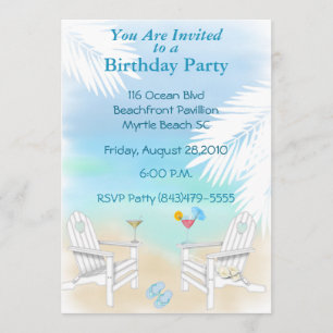 Invitation à la fête de plage