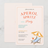Invitation à la fête de plage Aperol Spritz (Devant / Derrière)