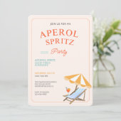 Invitation à la fête de plage Aperol Spritz (Debout devant)