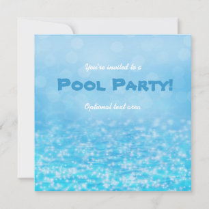 Invitation à la fête de plage avec eau scintillant