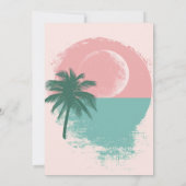 Invitation à la fête de plage Coucher de soleil et (Dos)