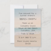 Invitation à la fête de plage d'amis (Dos)