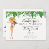 Invitation à la fête de plage de Bachelorette (Devant / Derrière)