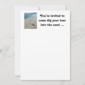 Invitation à la fête de plage de pieds nus (Dos)