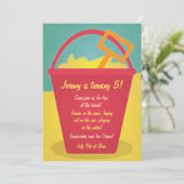 Invitation à la fête de plage de sable Pail (Debout devant)
