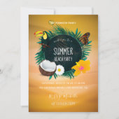 Invitation à la fête de plage des vacances d'été e (Devant)