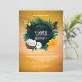 Invitation à la fête de plage des vacances d'été e (Debout devant)