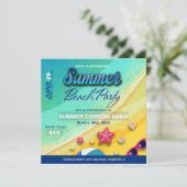 invitation à la fête de plage d'été (Debout devant)