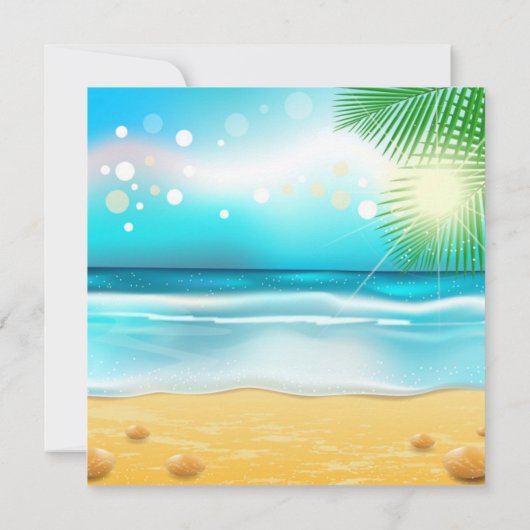 invitation à la fête de plage d'été (Dos)