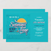 Invitation à la fête de plage d'été (Devant / Derrière)
