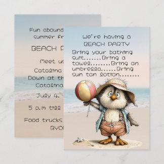 Invitation à la fête de plage d'un ami