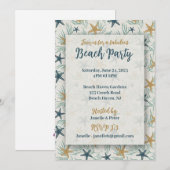 Invitation à la fête de plage estivale (Devant / Derrière)