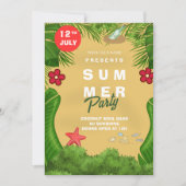 Invitation à la fête de plage estivale (Devant)