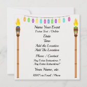 Invitation à la fête de plage paradisiaque / Luau (Dos)