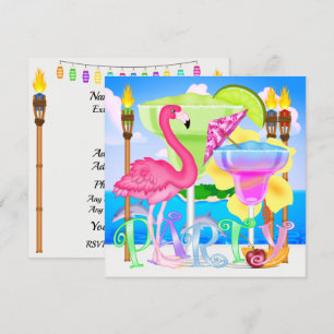 Invitation à la fête de plage paradisiaque / Luau