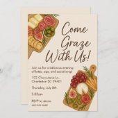 Invitation à la fête de planche de charcuterie 'Gr (Devant / Derrière)