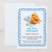 Invitation à la Fête de Poisson Frit & Chips – Inv (Devant / Derrière)