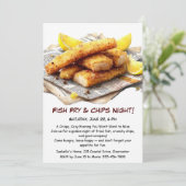 Invitation à la Fête de Poisson Frit & Chips – Inv (Debout devant)