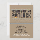 Invitation à la fête de potluck de Friendsgiving (Devant)