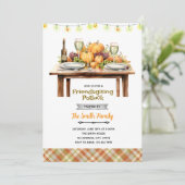 Invitation à la fête de potluck Friendsgiving (Debout devant)