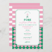 Invitation à la fête de poule au golf Par-Tee (Devant / Derrière)