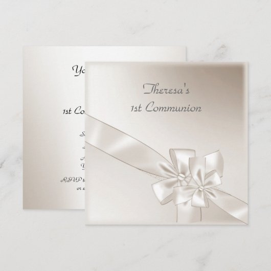 Invitation à la fête de première communion (Devant / Derrière)