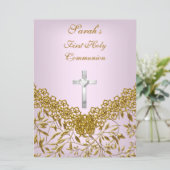Invitation à la fête de première communion pour fi (Debout devant)