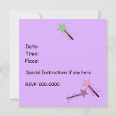 Invitation à la fête de princesse (Dos)