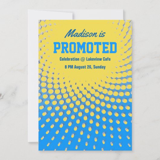 Invitation à la fête de promotion professionnelle (Devant)