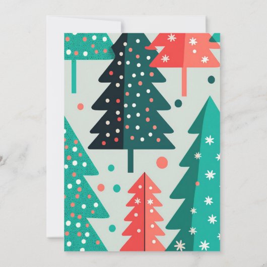 Invitation à la fête de pull moche Forest Snowfall (Dos)