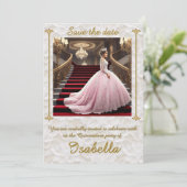 " INVITATION À LA FÊTE DE QUINCEANERA " (Debout devant)