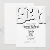 Invitation à la fête de remise de diplôme AMUSANTE (Devant / Derrière)