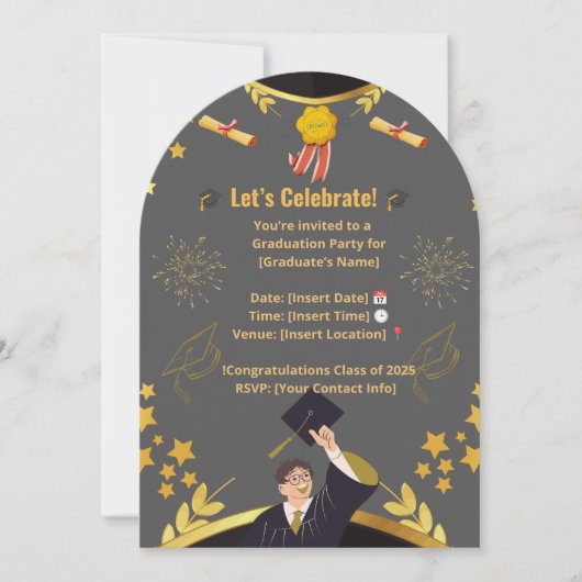 Invitation à la fête de remise des diplômes (Devant)