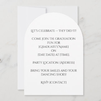 Invitation à la fête de remise des diplômes 2027 