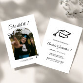 Invitation à la fête de remise des diplômes avec a