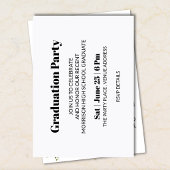 Invitation à la fête de remise des diplômes de la 